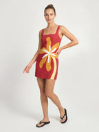 Square Neck Slim Fit Mini Dress