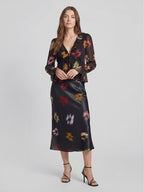 Lustrous Satin Crepe Midi Skirt