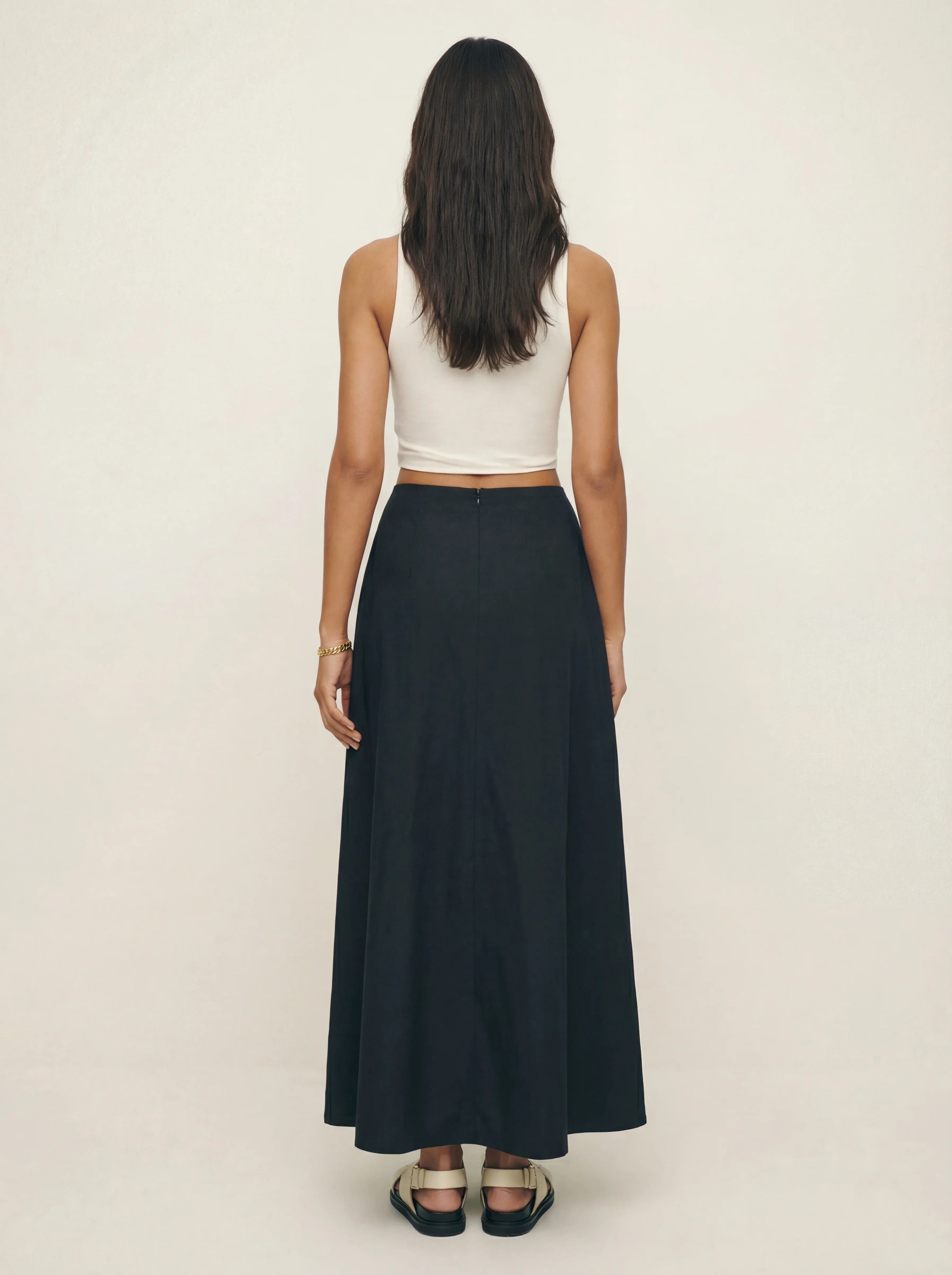 A-Line Puffy Cotton Skirt