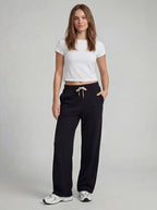 Drawstring wideleg pants