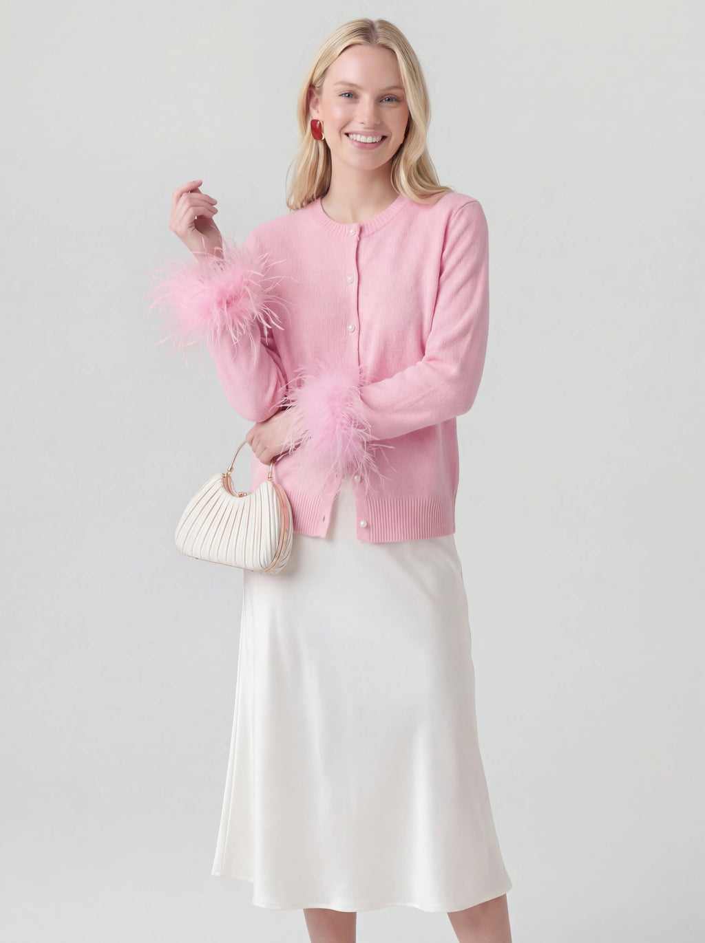 Loose Fit Top with Detachable Feather Sleeves