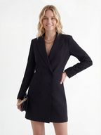 Double-breasted mini suit dress