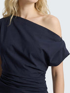 One Shoulder Asymmetric Midi Dress