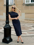 One Shoulder Asymmetric Midi Dress