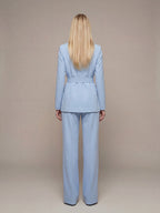 Belted Double Breasted Suit Set