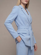 Belted Double Breasted Suit Set