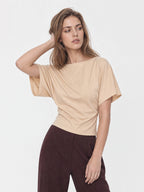 Boat Neck Tencel Flutter Top