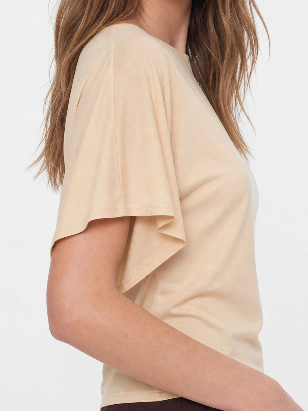 Boat Neck Tencel Flutter Top
