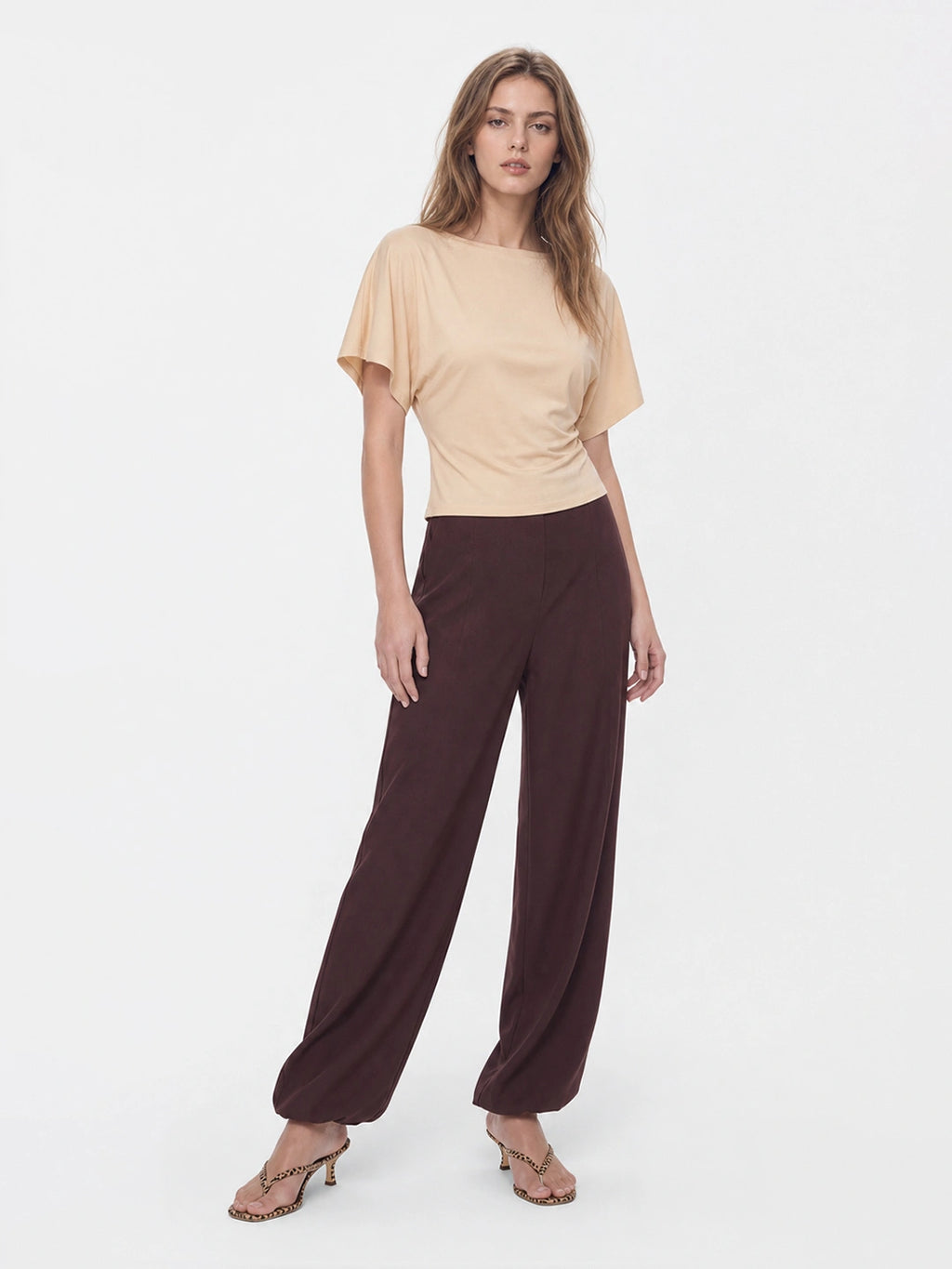 Boat Neck Tencel Flutter Top