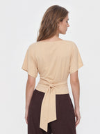 Boat Neck Tencel Flutter Top