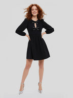 Bow-decorated mini dress