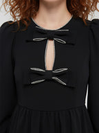 Bow-decorated mini dress