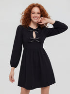 Bow-decorated mini dress