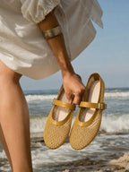 Breathable Mesh Mary Jane Ballet Flats