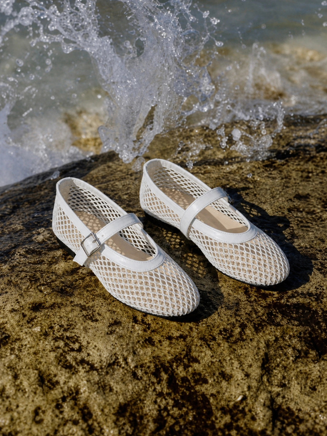 Breathable Mesh Mary Jane Ballet Flats