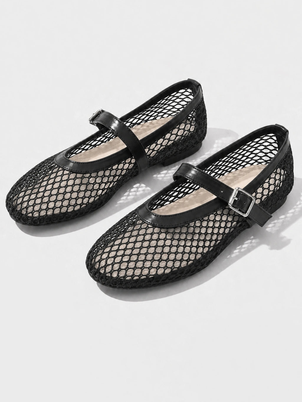 Breathable Mesh Mary Jane Ballet Flats