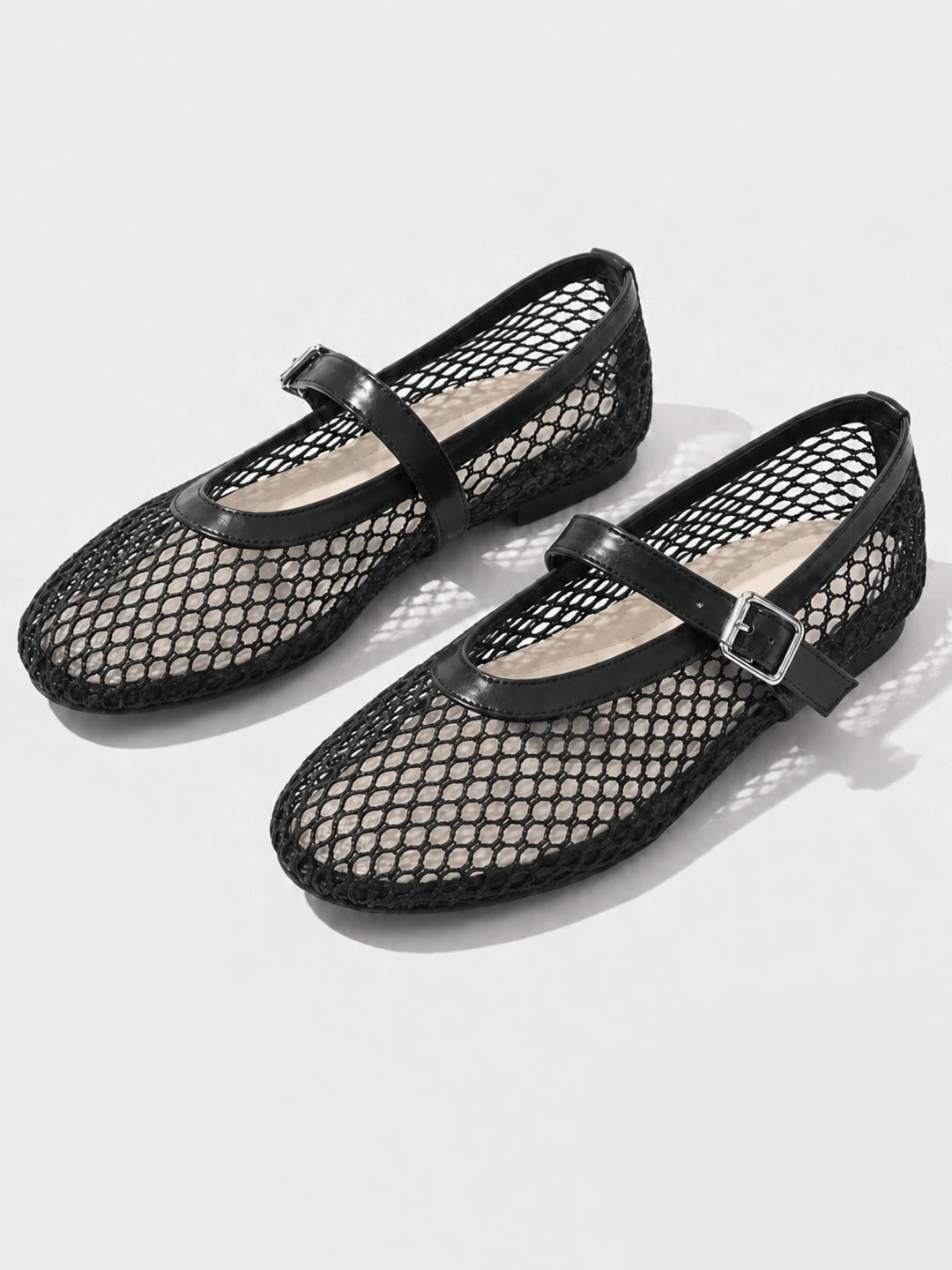 Breathable Mesh Mary Jane Ballet Flats