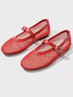 Breathable Mesh Mary Jane Ballet Flats