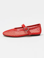 Breathable Mesh Mary Jane Ballet Flats