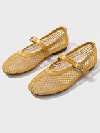 Breathable Mesh Mary Jane Ballet Flats