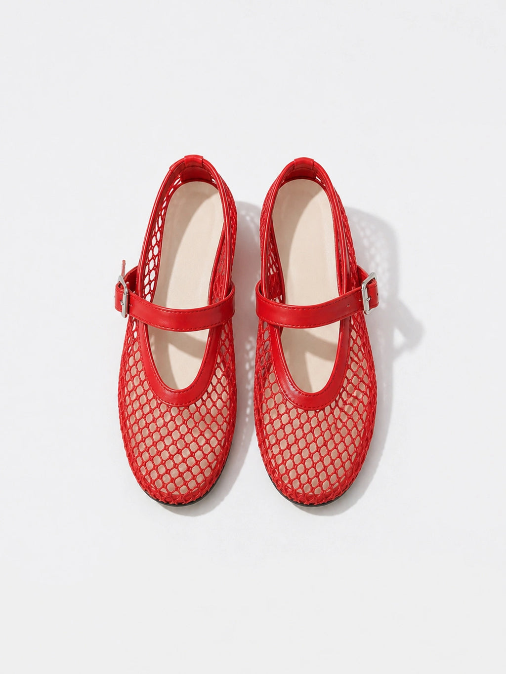Breathable Mesh Mary Jane Ballet Flats