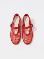 Breathable Mesh Mary Jane Ballet Flats