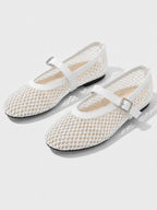 Breathable Mesh Mary Jane Ballet Flats