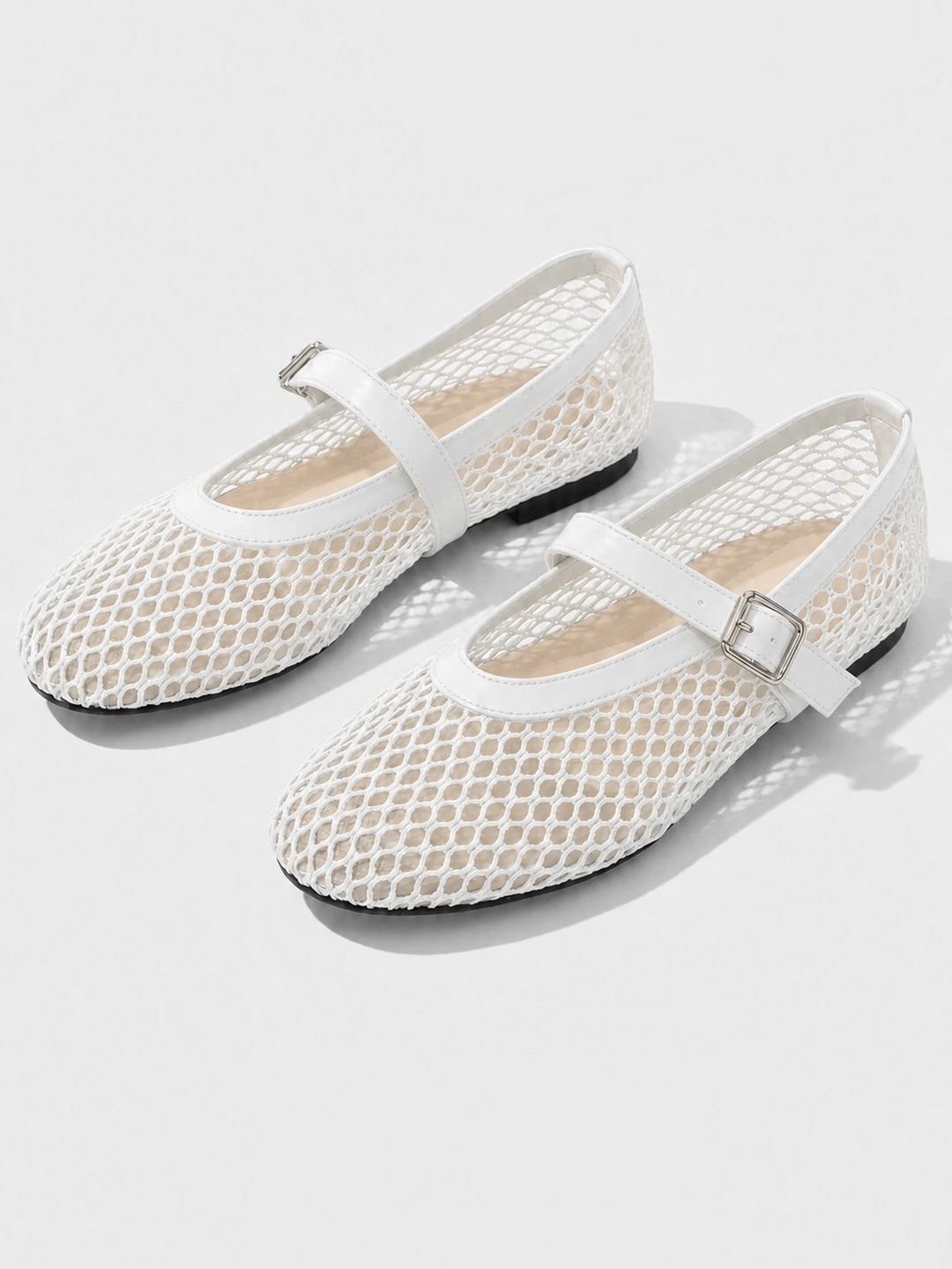 Breathable Mesh Mary Jane Ballet Flats