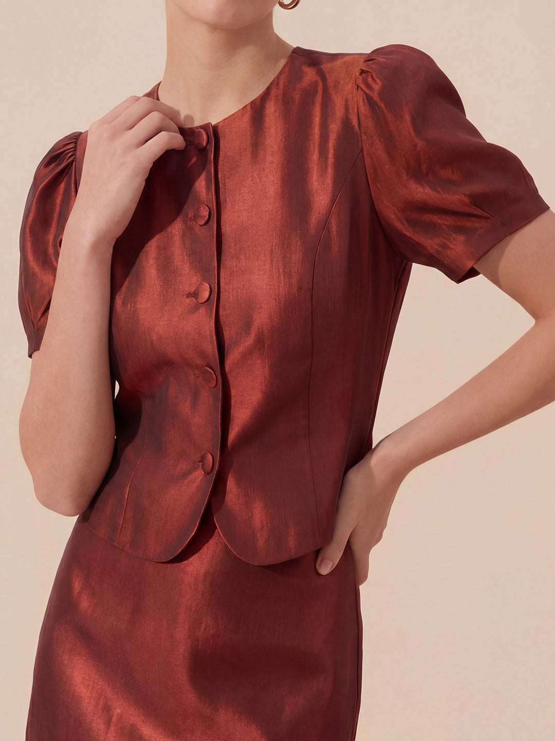 Valentine's Day Exclusive -Bubble Top & Mini Skirt Matching Set