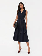 Denim Fit and Flare Dress
