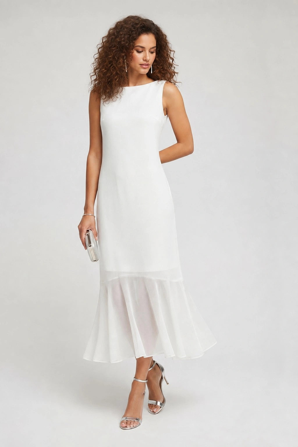 Elegant Chiffon Hem Mermaid Dress