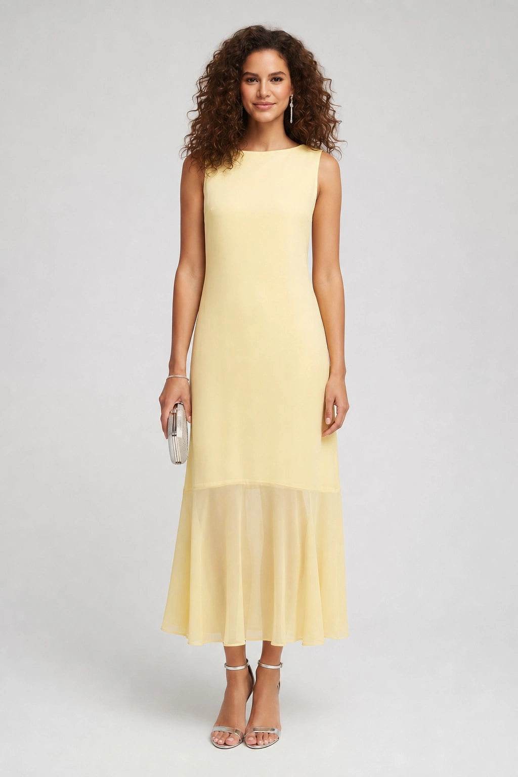 Elegant Chiffon Hem Mermaid Dress