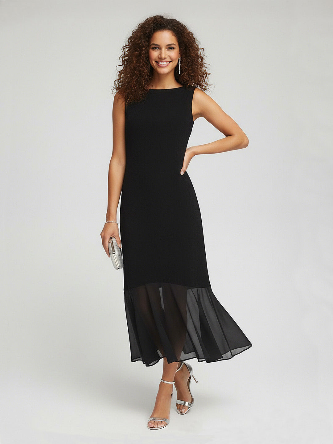 Chiffon hem dress