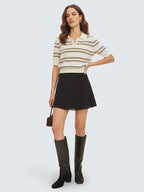 Elegant chiffon mini skirt