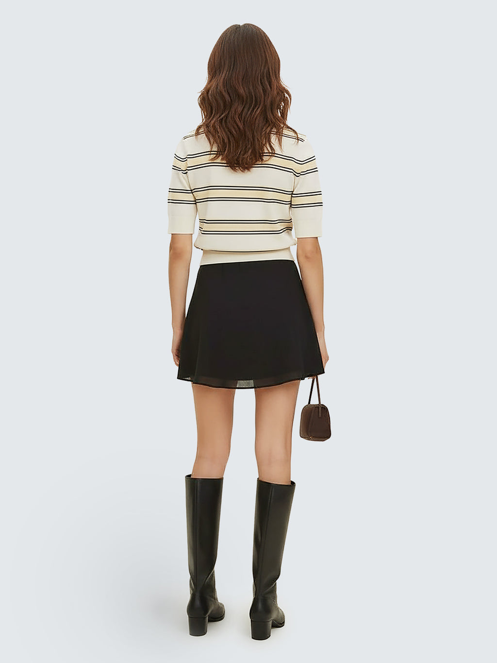 Elegant chiffon mini skirt