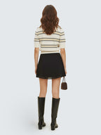 Elegant chiffon mini skirt