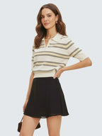 Elegant chiffon mini skirt