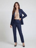 Classic Tailored Linen Pantsuit Set