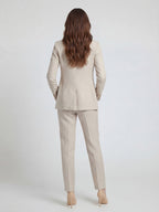 Classic Tailored Linen Pantsuit Set