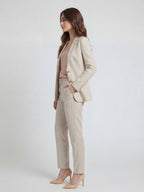 Classic Tailored Linen Pantsuit Set