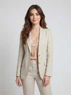 Classic Tailored Linen Pantsuit Set
