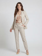 Classic Tailored Linen Pantsuit Set