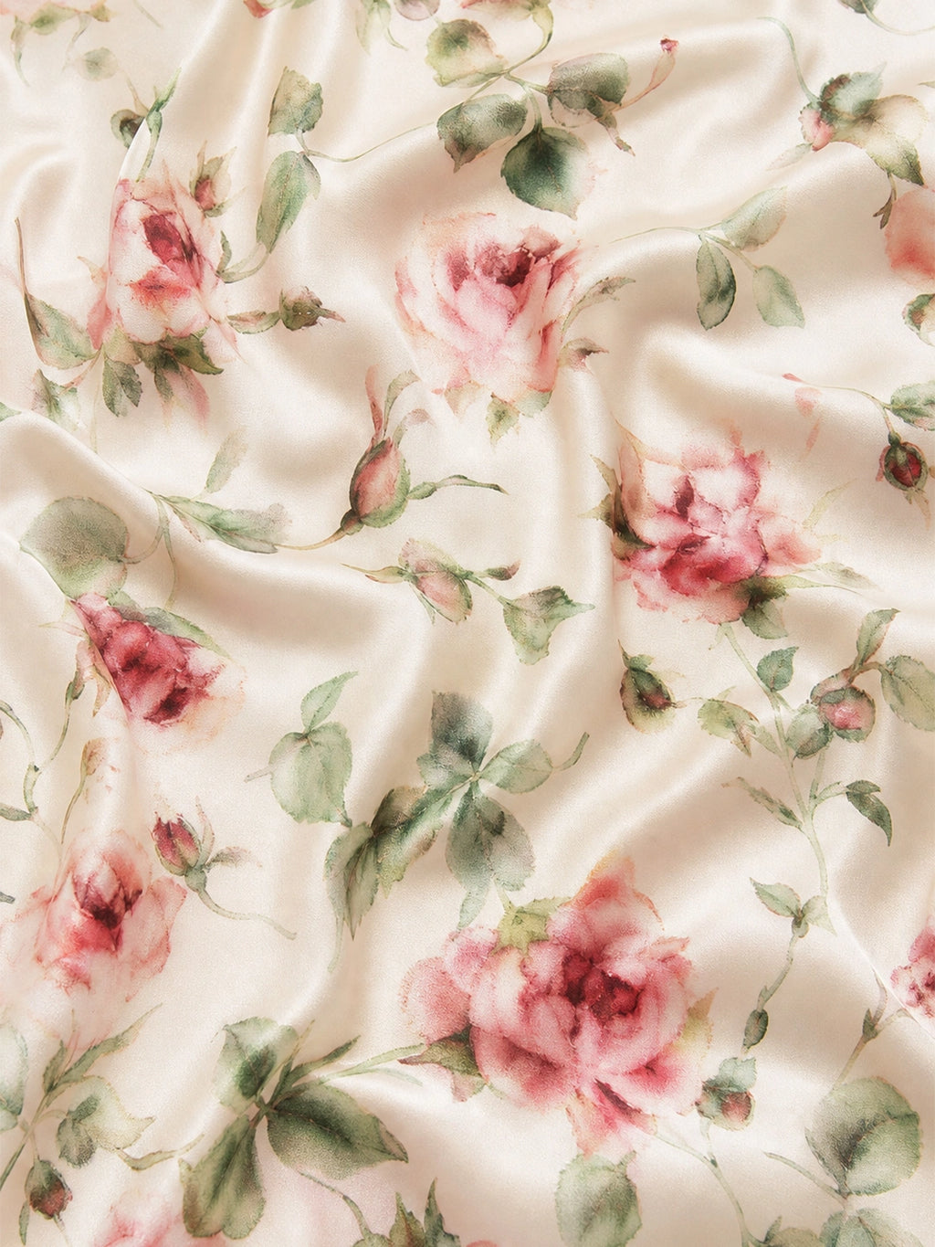 Cowl Neck Rose Print Maxi Dress