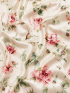 Cowl Neck Rose Print Maxi Dress