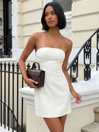 Sleeveless strapless mini dress