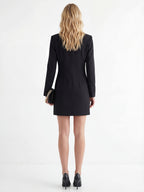 Double-breasted mini suit dress