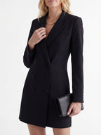 Double-breasted mini suit dress