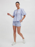 Elastic Waist Cotton Shorts