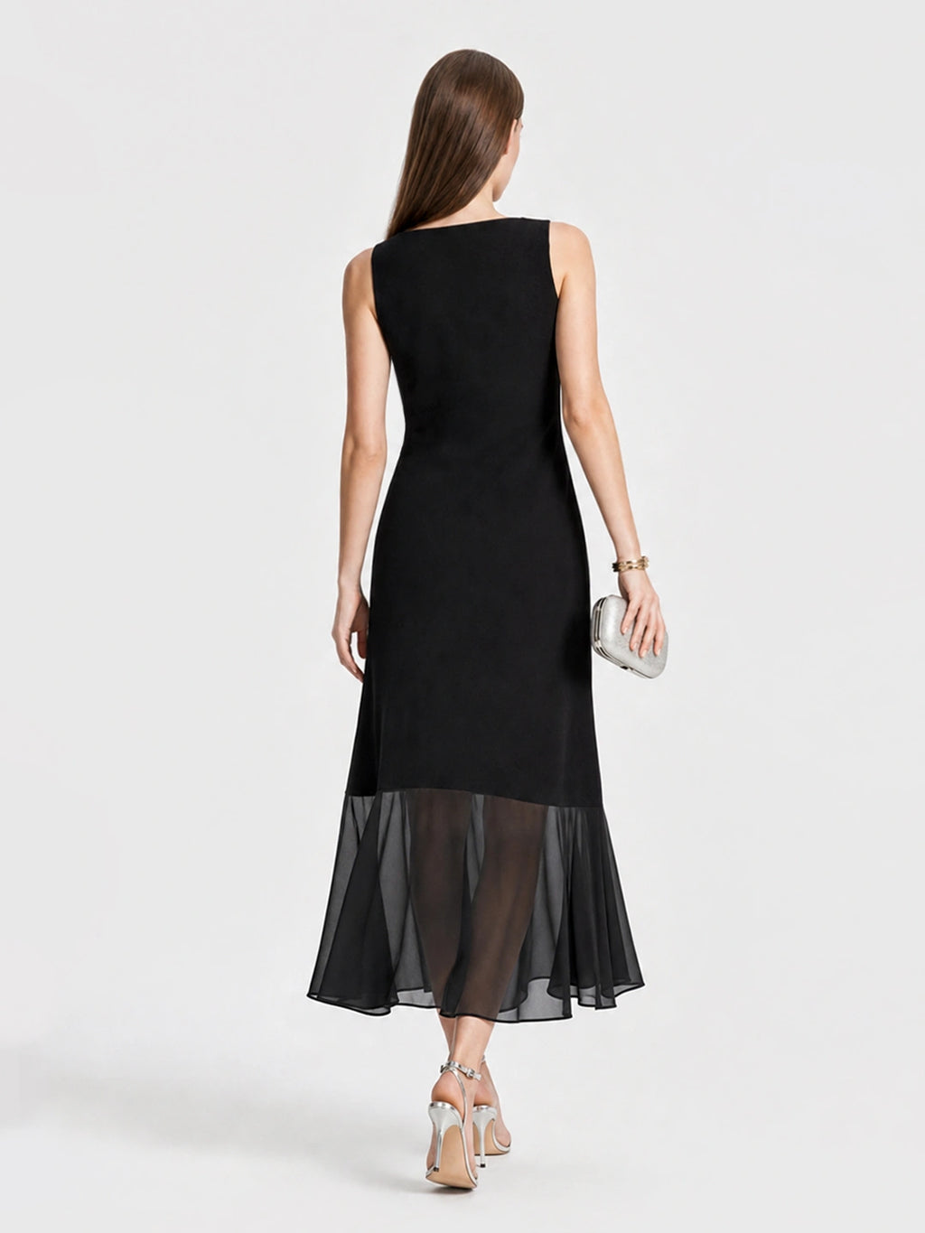 Elegant Chiffon Hem Mermaid Dress