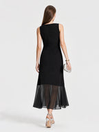 Elegant Chiffon Hem Mermaid Dress